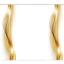 Fl&auml;chenvorhang 4--Teilig. Neblana B: 60 cm, Gold/Wei&szlig;