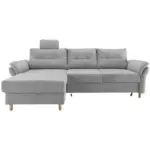 M&ouml;belix Ecksofa Brizzini mit Schlaf- funktion, silberfarben,176x250