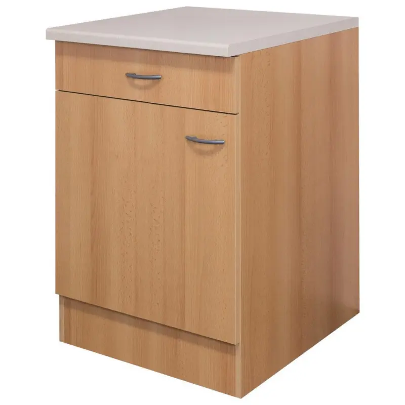 K&uuml;chenunterschrank Nano 60 cm Buche Dekor m. Lade