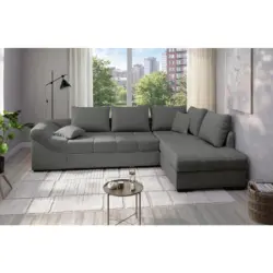 ECKSCHLAFSOFA Alvito Graubraun S: 298x202 cm
