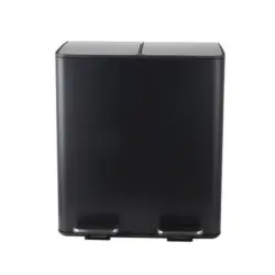 Treteimer Aliya 40L Schwarz Metall LBH: 45x30x51 cm
