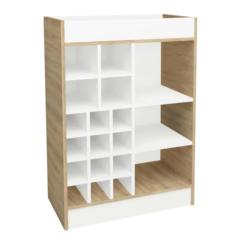 Weinschrank Esilo Wei&szlig;, Eiche Dekor B: 70 cm