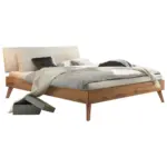 M&ouml;belix Bett Pesaro mit gepolstertem Kopfteil 160x200