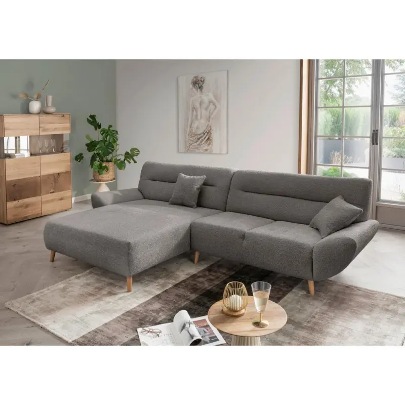 ECKSOFA Drago, Anthrazit S: 166x290 cm