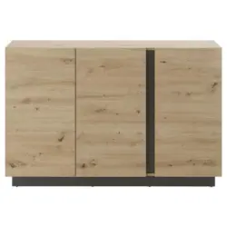 SIDEBOARD Clair Grau/Eiche Dekor B:138cm