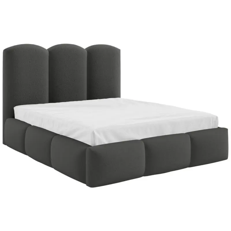 Polsterbett Bero Boucle grau, LF: 160x200 cm