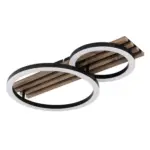 M&ouml;belix LED-Deckenleuchte Tisha L:48cm Schwarz Wei&szlig; Dunkelbraun
