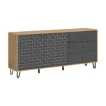 M&ouml;belix Sideboard Prisma Anthrazit/Eiche B: 170 cm