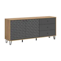 Sideboard Prisma Anthrazit/Eiche B: 170 cm