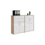 M&ouml;belix Aktenschrank Office Edition Wei&szlig; HG/Eiche Dekor B: 168,8cm