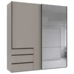 M&ouml;belix Schwebet&uuml;renschrank Level 36 A grau Dekor/Spiegel, B: 200cm