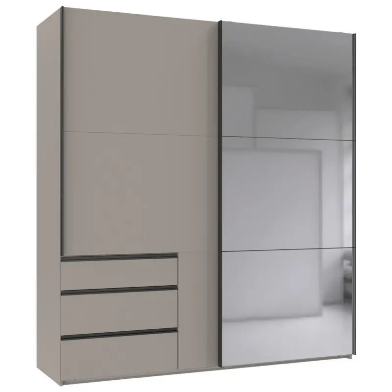 Schwebet&uuml;renschrank Level 36 A grau Dekor/Spiegel, B: 200cm