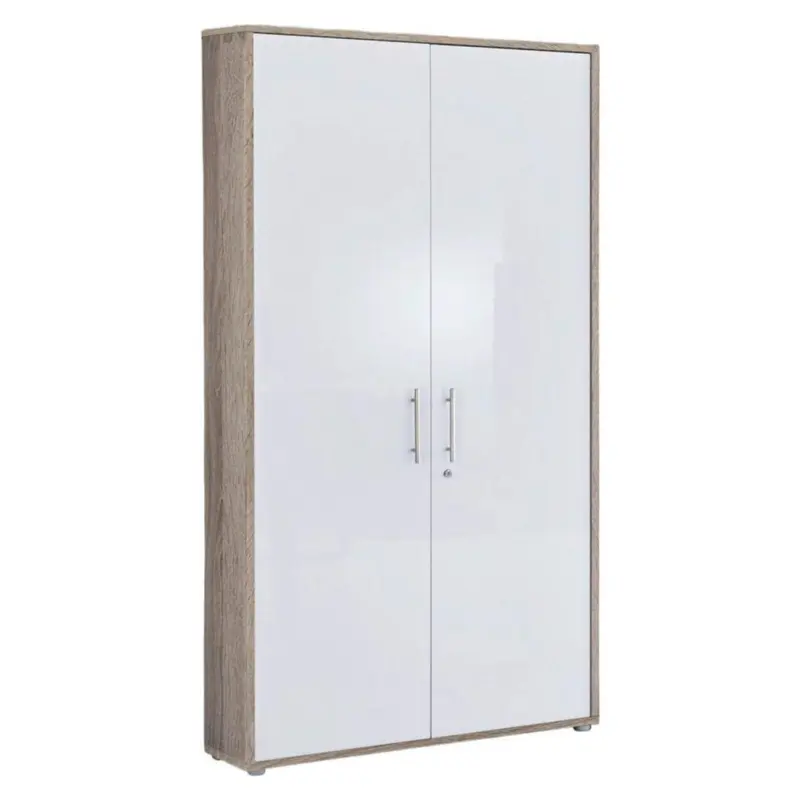 Aktenschrank Office Edition Wei&szlig; HG/Eiche Dekor B: 84,4cm