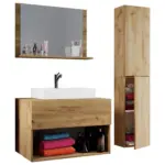 M&ouml;belix Badm&ouml;bel-Set 4--Teilig. Lendas 80 cm Eiche Dekor