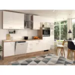 M&ouml;belix Einbauk&uuml;che K&uuml;chenblock M&ouml;belix Valero Sonoma Eiche/Wei&szlig; B: 280 cm