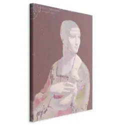 Leinwandbild Pastel Lady Multicolor B: 60 cm