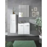 M&ouml;belix BADEZIMMER Ice Wei&szlig; HG B: 90 cm