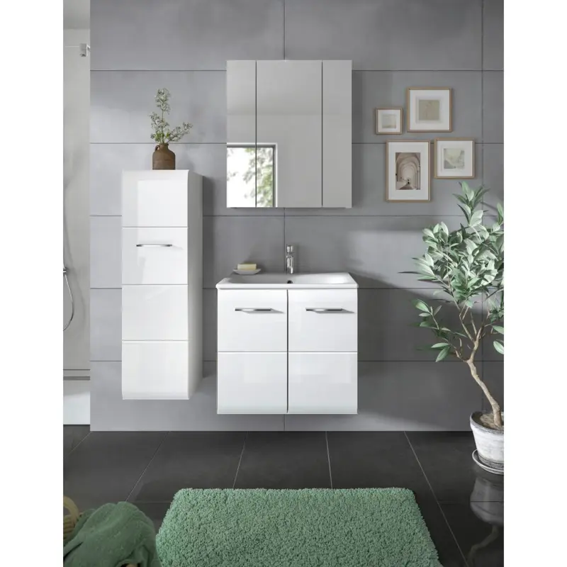 BADEZIMMER Ice Wei&szlig; HG B: 90 cm