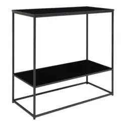 Konsole in Holzwerkstoff Vita Schwarz, B/H/T: 80x80x36cm