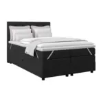 M&ouml;belix Boxspringbett Elio Schwarz 140x200 cm H3/H4