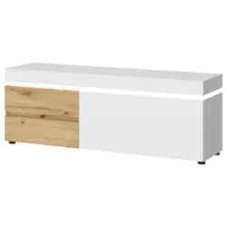 TV-Element Luci Wei&szlig; Eiche Artisan/Wei&szlig;