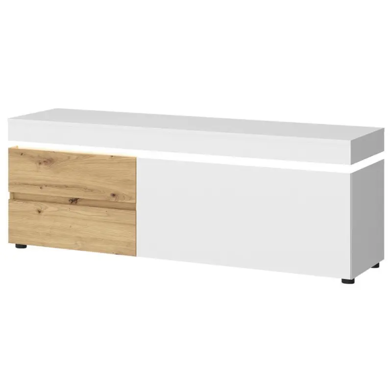 TV-Element Luci Wei&szlig; Eiche Artisan/Wei&szlig;