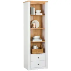 B&uuml;cherwand Rovigio Wei&szlig;, L&auml;rche Dekor B: 62 cm