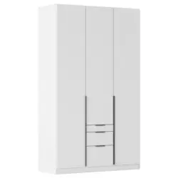 Dreht&uuml;renschrank mit Schublade 136 cm Alabama, Wei&szlig;
