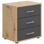 M&ouml;belix Nachtk&auml;stchen SMART 3 Eiche Artisan/Graphit H: 54 cm