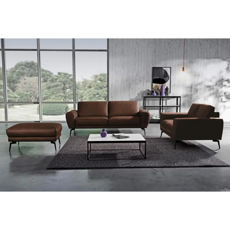 2-Sitzer-Sofa Spring D. Braun Schwarz B: 177 cm