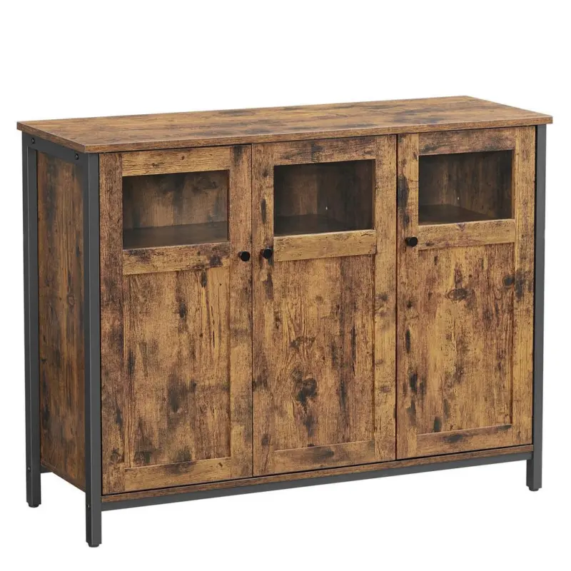 SIDEBOARD Schwarz, Dunkelbraun B: 100 cm