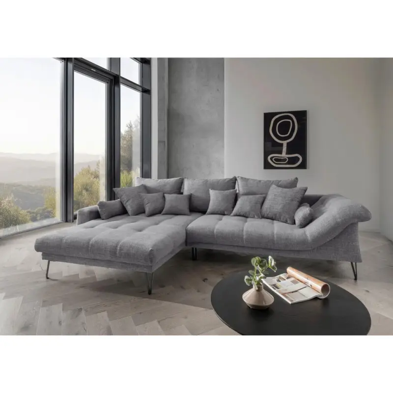 ECKSOFA Garda, Grau S: 192x310 cm