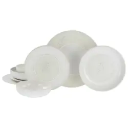 Tafelservice Unico Toscania Steinzeug, Creme, 8-Teilig