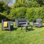 M&ouml;belix Loungegarnitur 4--Teilig. Matilde aus Kunststoff mit Kissen