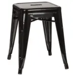 M&ouml;belix Hocker Vantaggio Stahl Schwarz H: 46 cm stapelbar