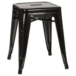 Hocker Vantaggio Stahl Schwarz H: 46 cm stapelbar