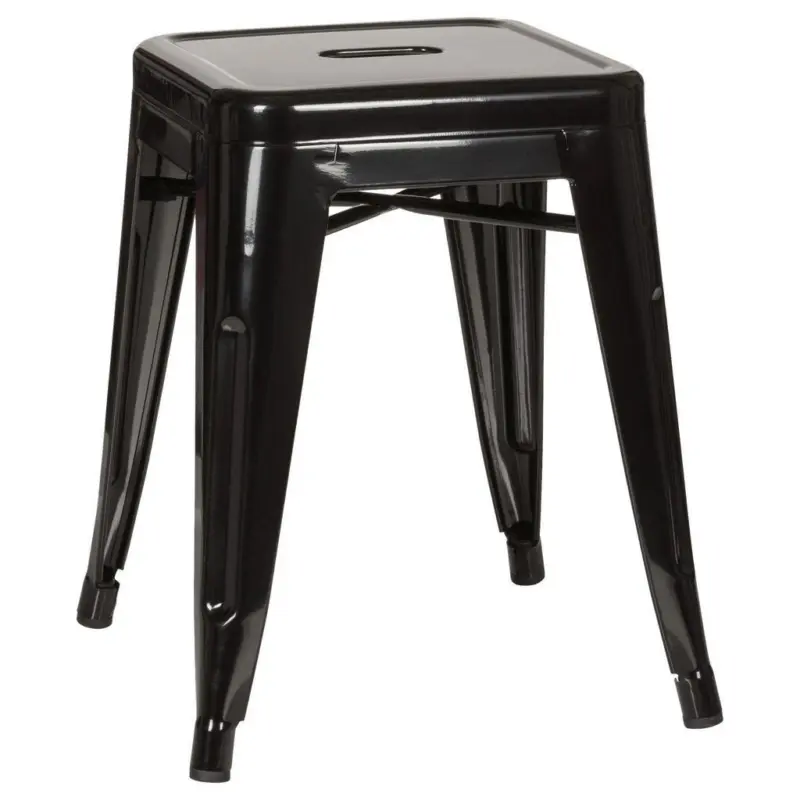 Hocker Vantaggio Stahl Schwarz H: 46 cm stapelbar