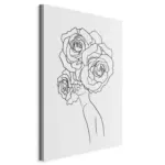 M&ouml;belix Leinwandbild Fancy Roses Schwarz Wei&szlig; B: 40 cm