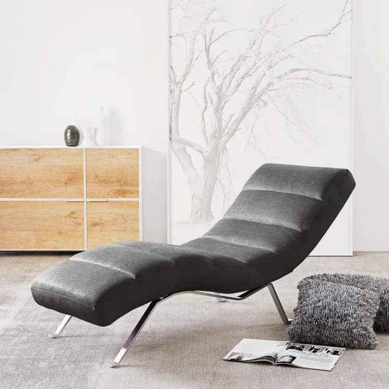 Relaxliege Swing Silver Dunkelgrau B: 65 cm
