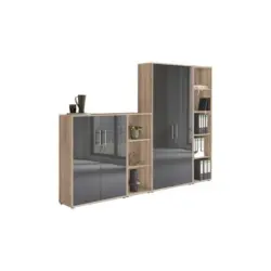 Office Edition B:257cm Sonoma Eiche/Anthrazit