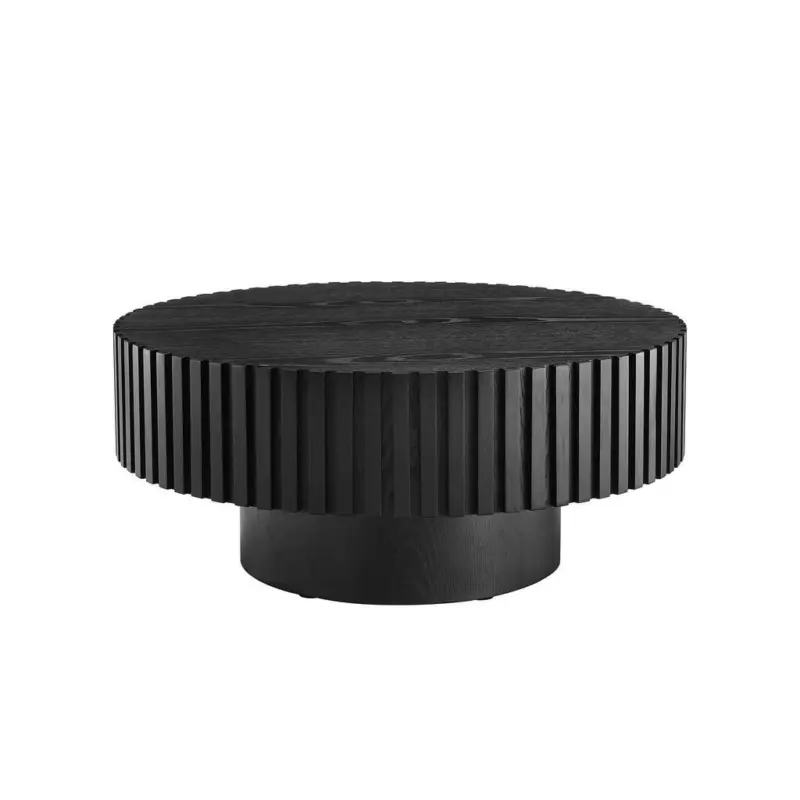 Couchtisch Schwarz D: 80 cm