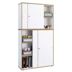 Schuhschrank Salia Honigeiche/Wei&szlig; B: 100 cm