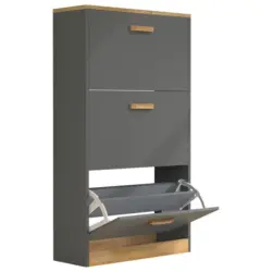 SCHUHSCHRANK Halom Anthrazit/Honigeiche