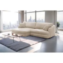 Ecksofa Lush, Sandfarben Schenkel: 161x284 cm
