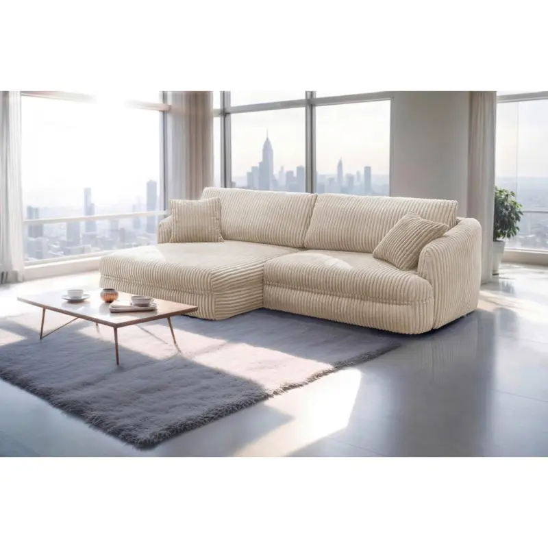 Ecksofa Lush, Sandfarben Schenkel: 161x284 cm