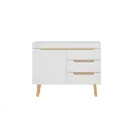 M&ouml;belix Sideboard Svante Torge Wei&szlig;/Eichefarben B: 107 cm