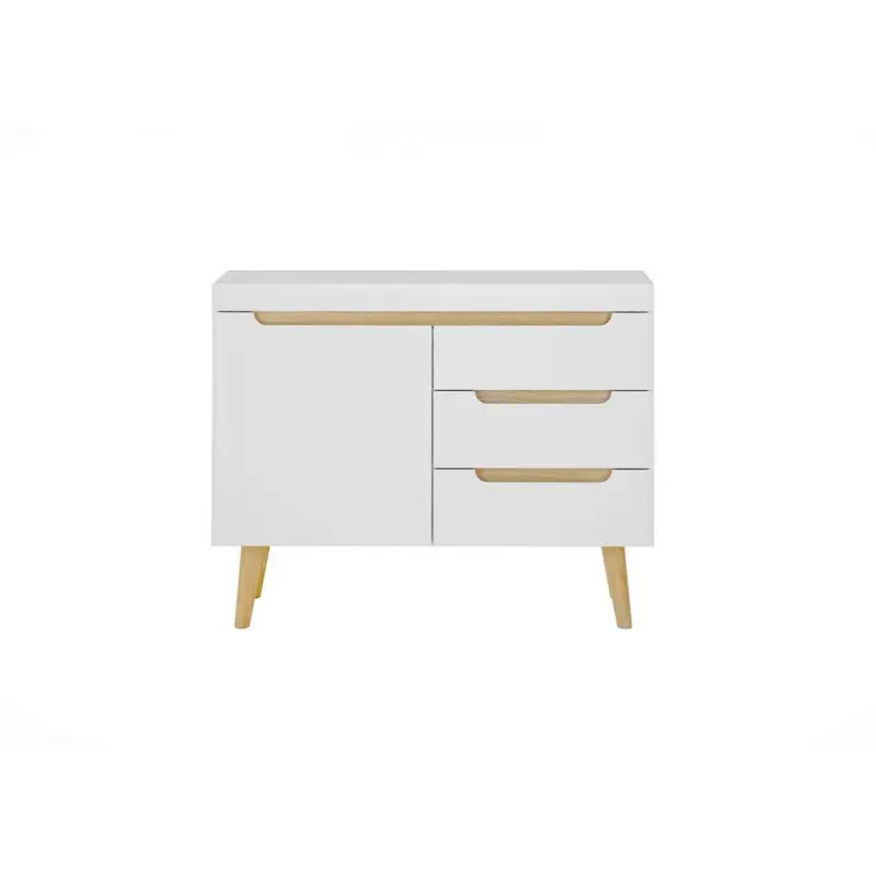 Sideboard Svante Torge Wei&szlig;/Eichefarben B: 107 cm