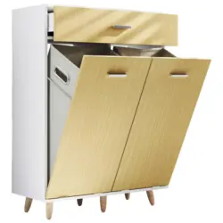 Midischrank Landos M wei&szlig;/Hongieichefarben, B: 79cm