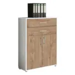 M&ouml;belix Office Edition B: 84,5 cm Eichefarben/Wei&szlig;