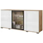 M&ouml;belix Kommode Caro Eiche Wotan/Wei&szlig; HG B: 150 cm